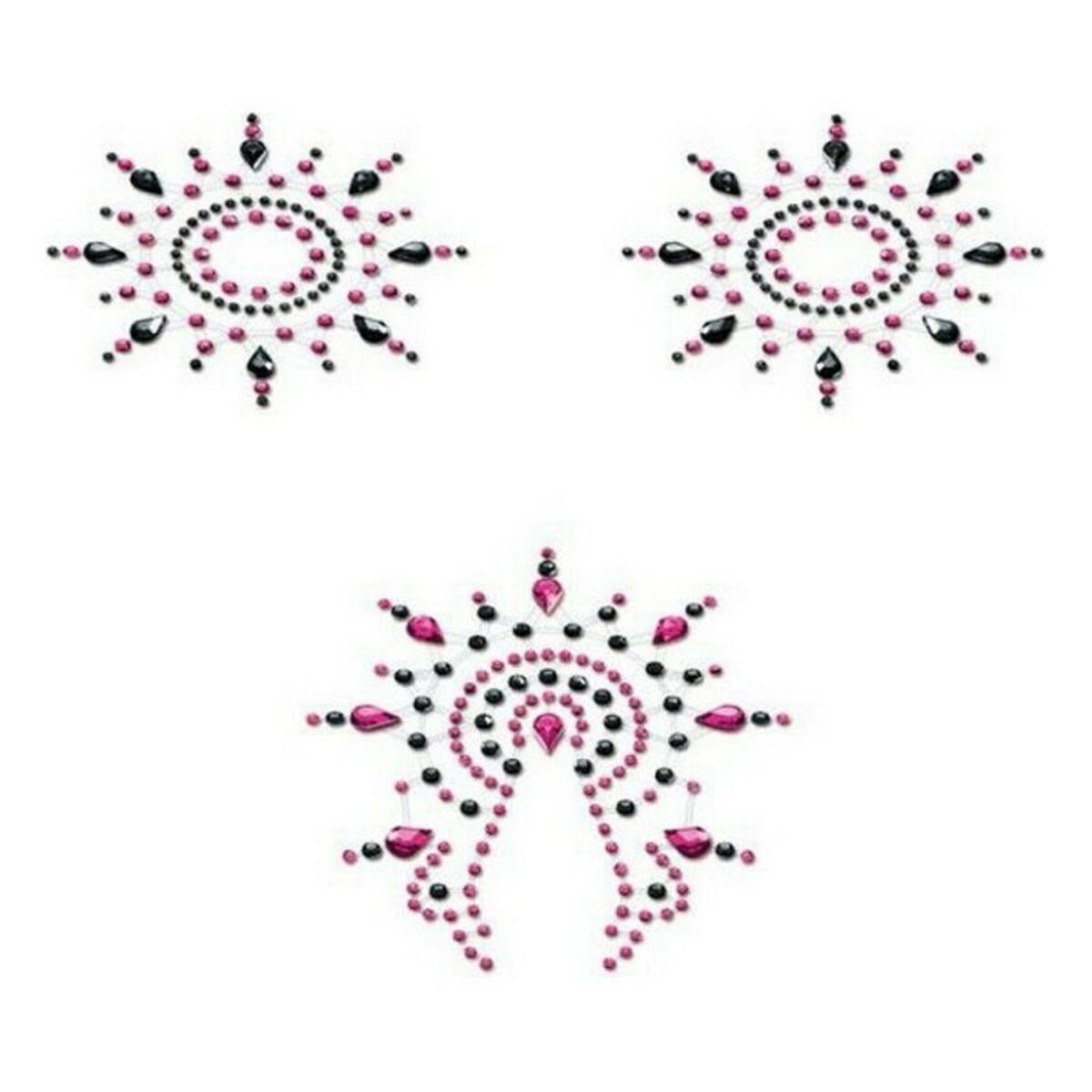 Gloria-set, svart & rosa Mystim (3 pcs) - 2