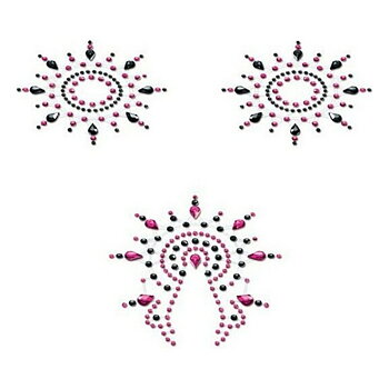 Gloria-set, svart & rosa Mystim (3 pcs)