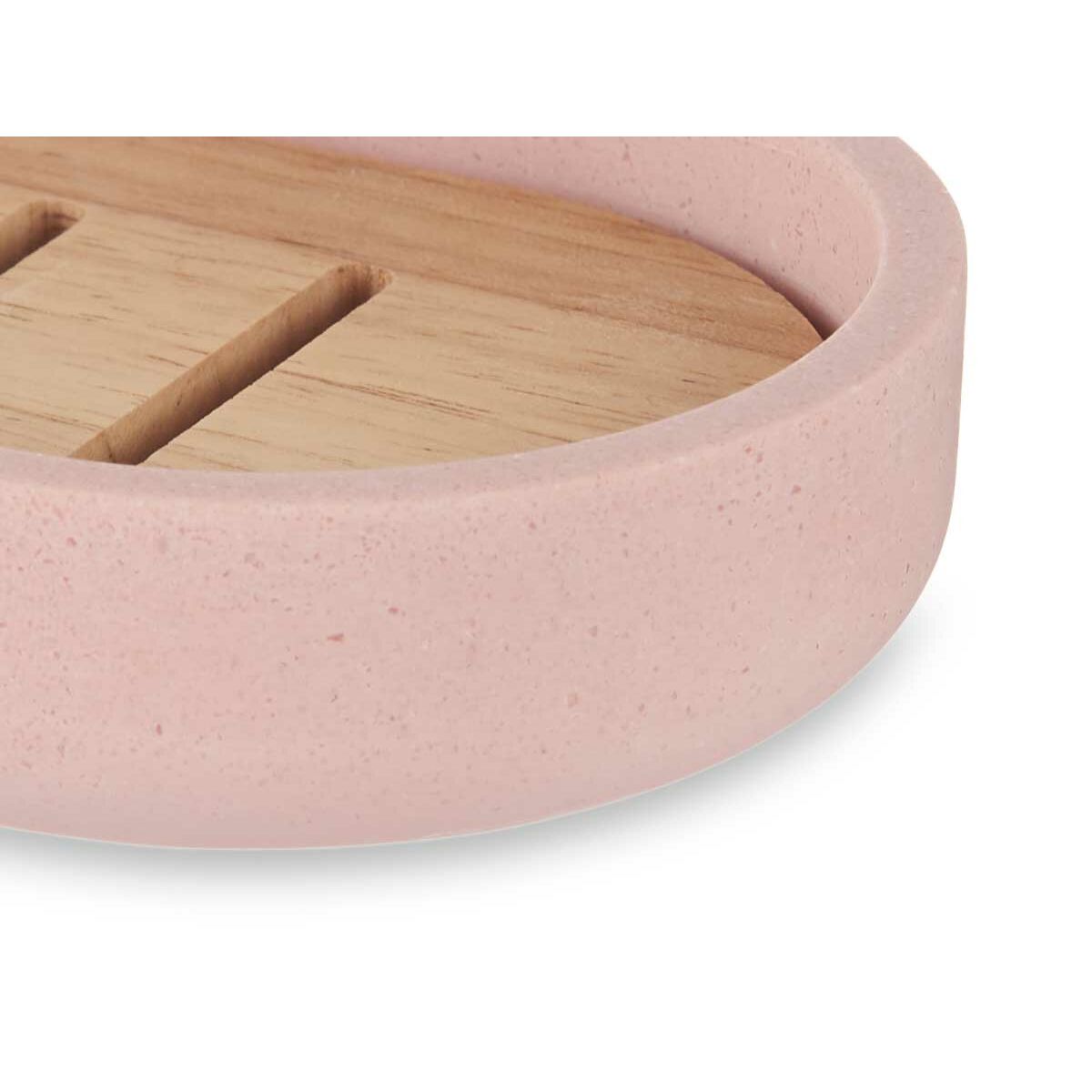 Tvålfat Berilo Rosa Harts Bambu 12,5 x 2,5 x 8,5 cm (6 antal) - 2