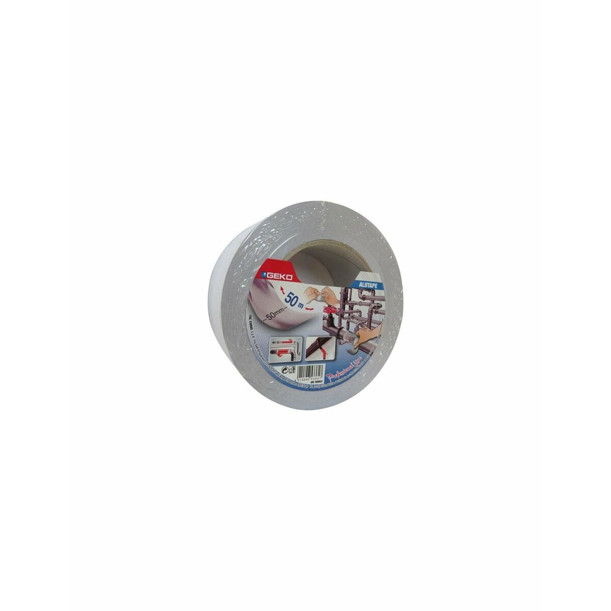 Isoleringstejp Geko 50 mm x 50 m Aluminium Silvrig - 4