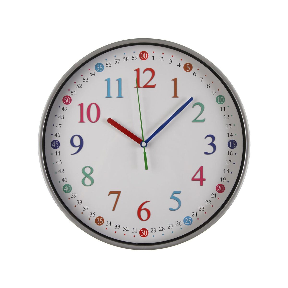 Väggklocka Versa Multicolour Plast 30 x 30 x 4,5 cm