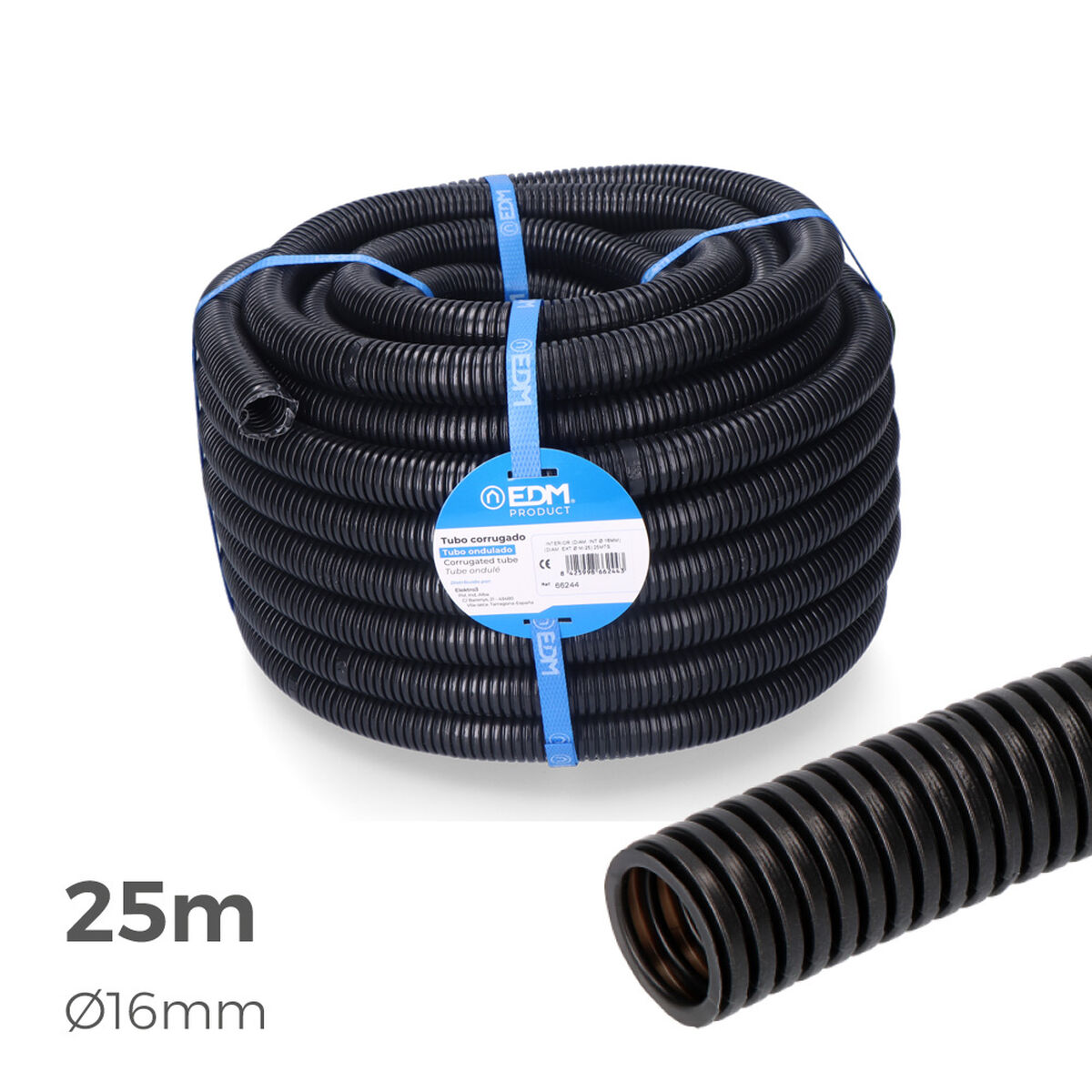 Korrugerad EDM 66244 Ø 25 mm Rör Insida (25 m) (1 antal) - 4