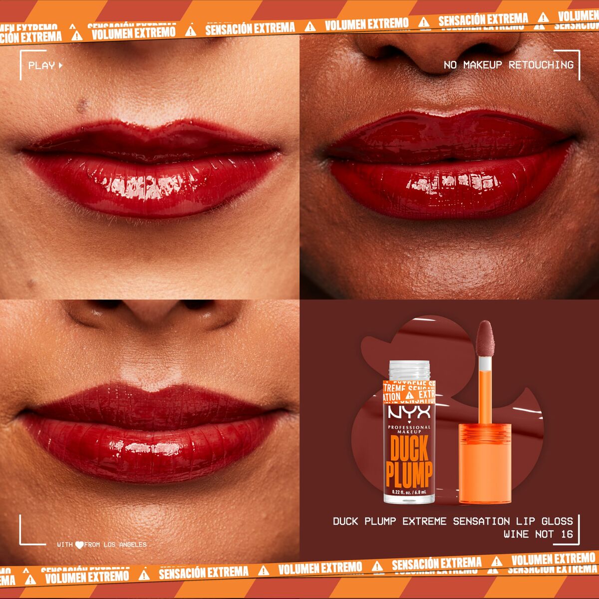 Läppglans NYX Duck Plump Wine not 6,8 ml - 3