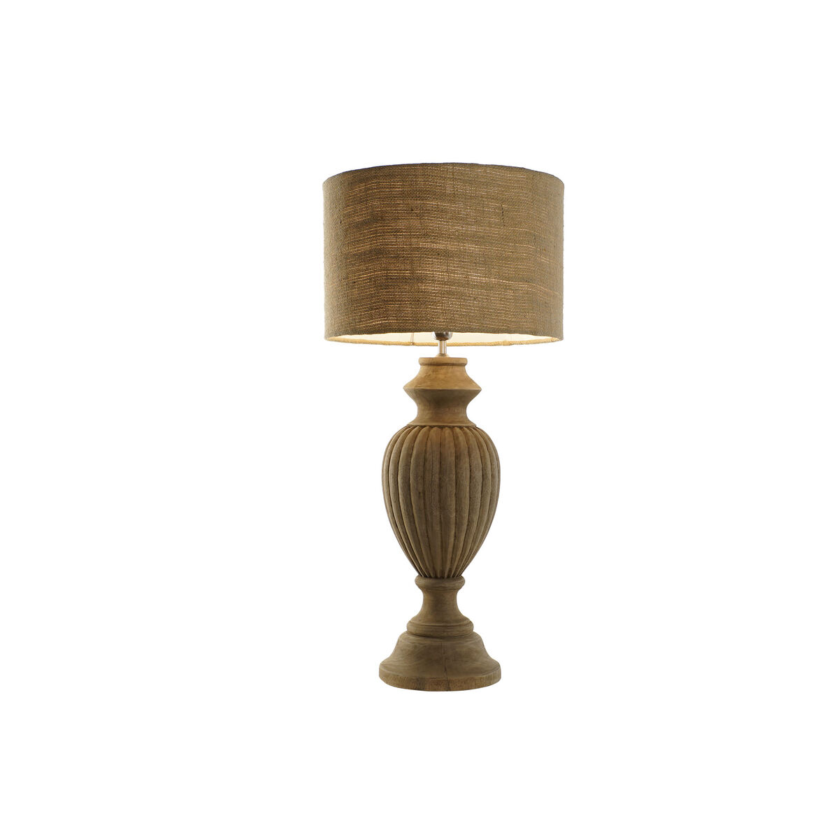 Bordslampa Home ESPRIT Naturell Jute Trä 50 W 220 V 44 X 44 X 91 cm - 5