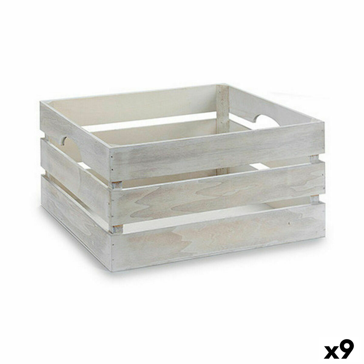 Dekorationslåda Gift Decor Vit Trä Poppel Poppelträ (9 antal) - 3