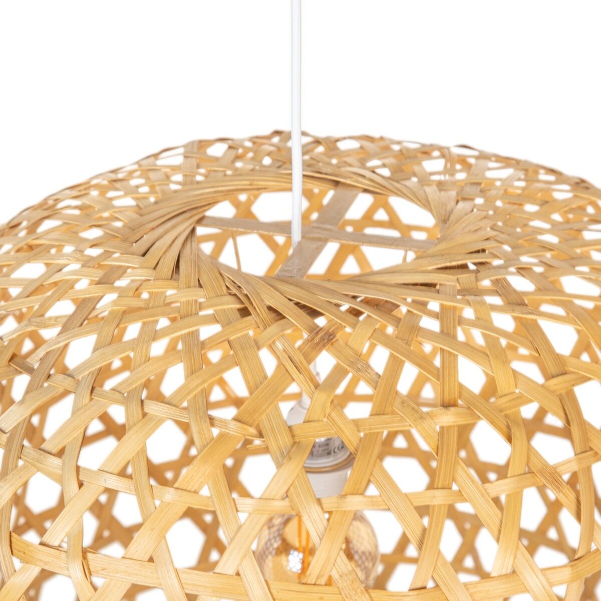 Taklampa 59 x 59 x 55 cm Naturell Bambu 220 V 40 W - 2