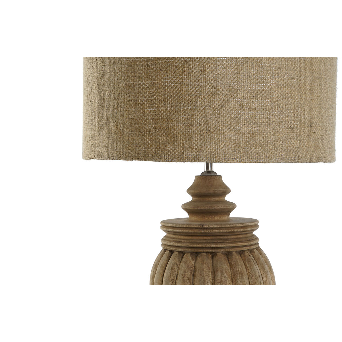 Bordslampa Home ESPRIT Naturell Jute Trä 50 W 220 V 41 x 41 x 76 cm - 2