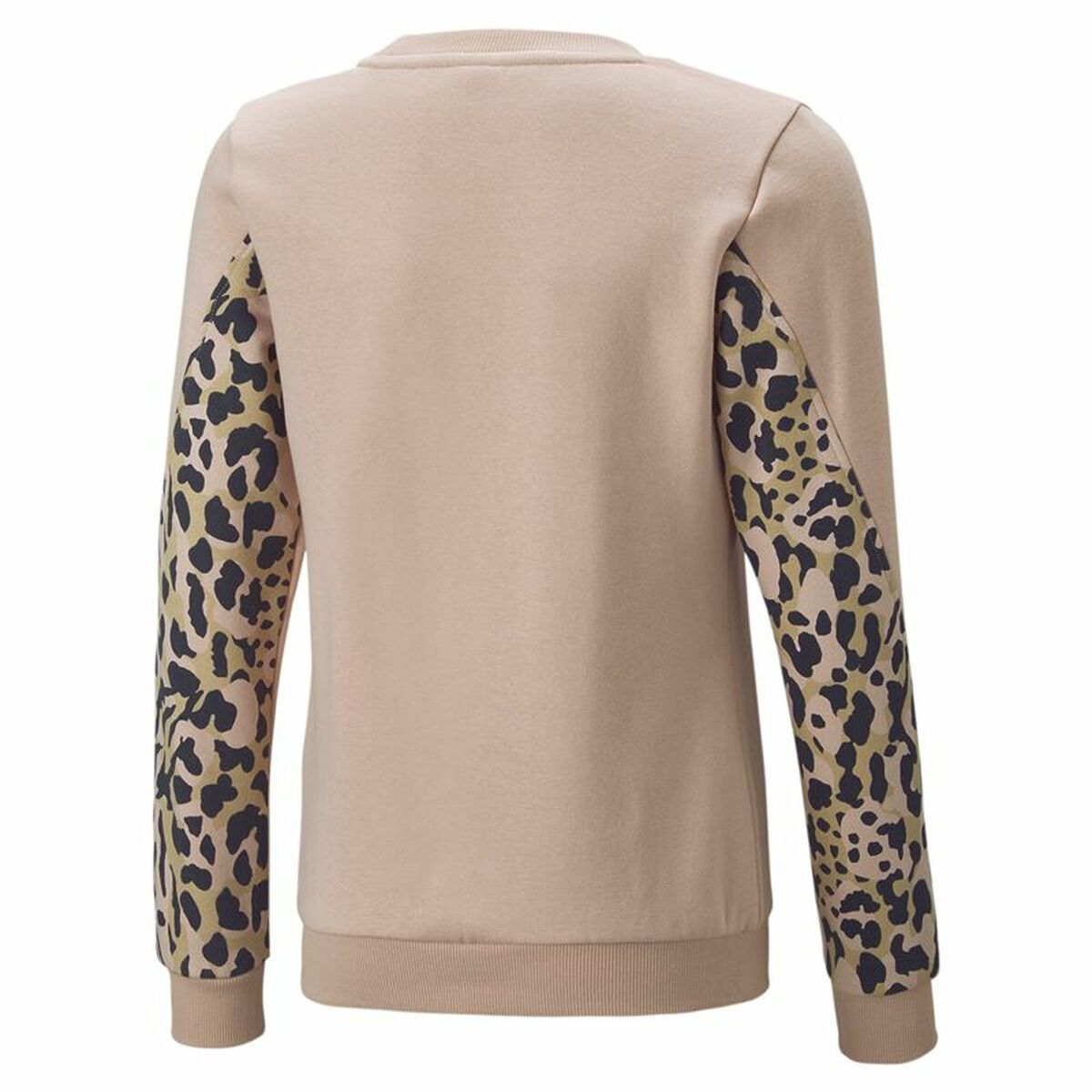 Tröja utan luva, Flickor Puma Alpha Crew Neck Beige Leopard Rosa - 2