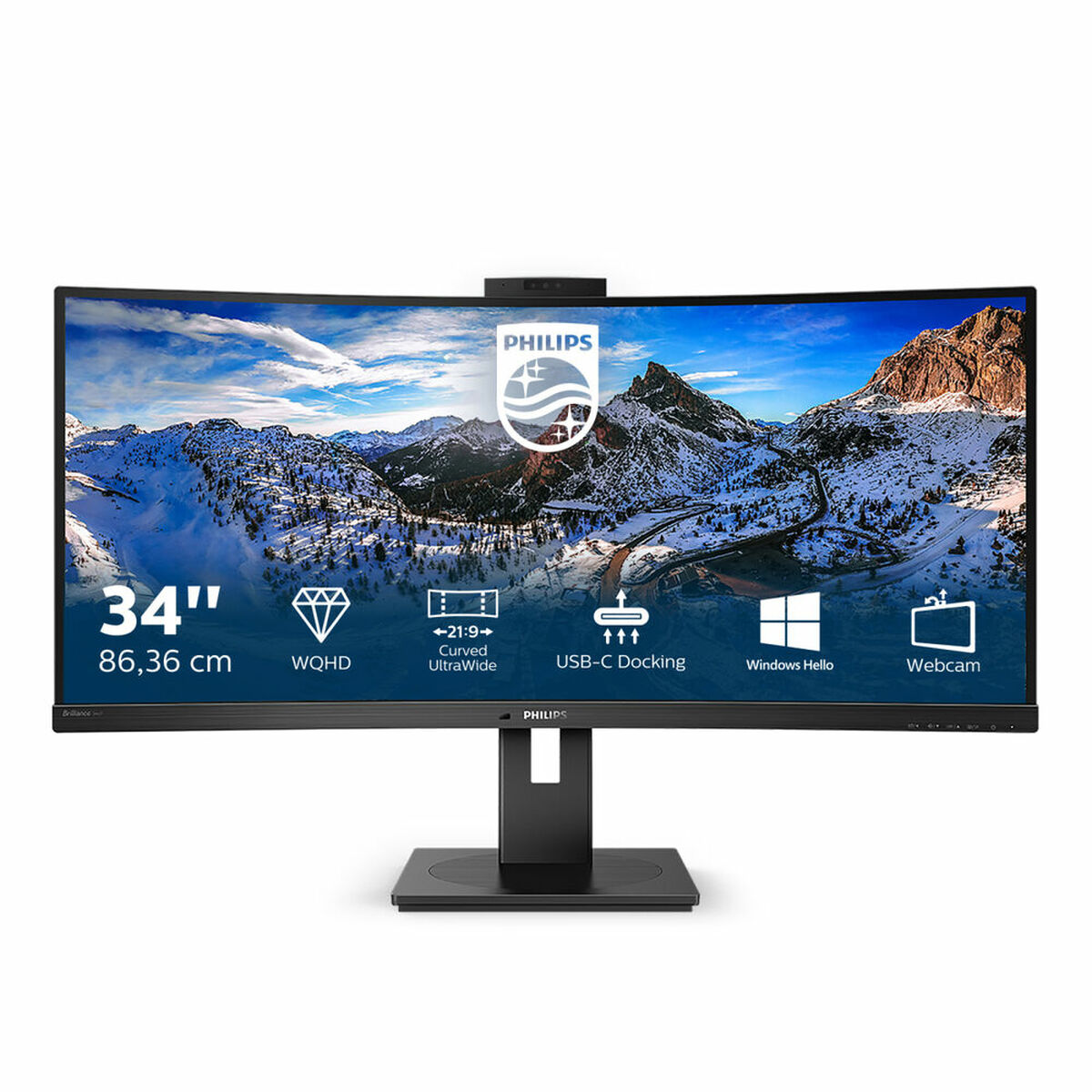 Videovägg Monitor Philips 346P1CRH/00 LCD UltraWide Quad HD 34" 34"