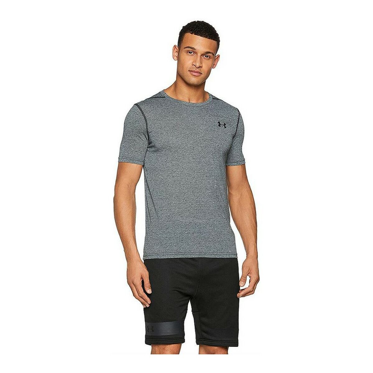 Kortärmad kompressions t-shirt. Herr Under Armour 1289588-006  Grå - 5
