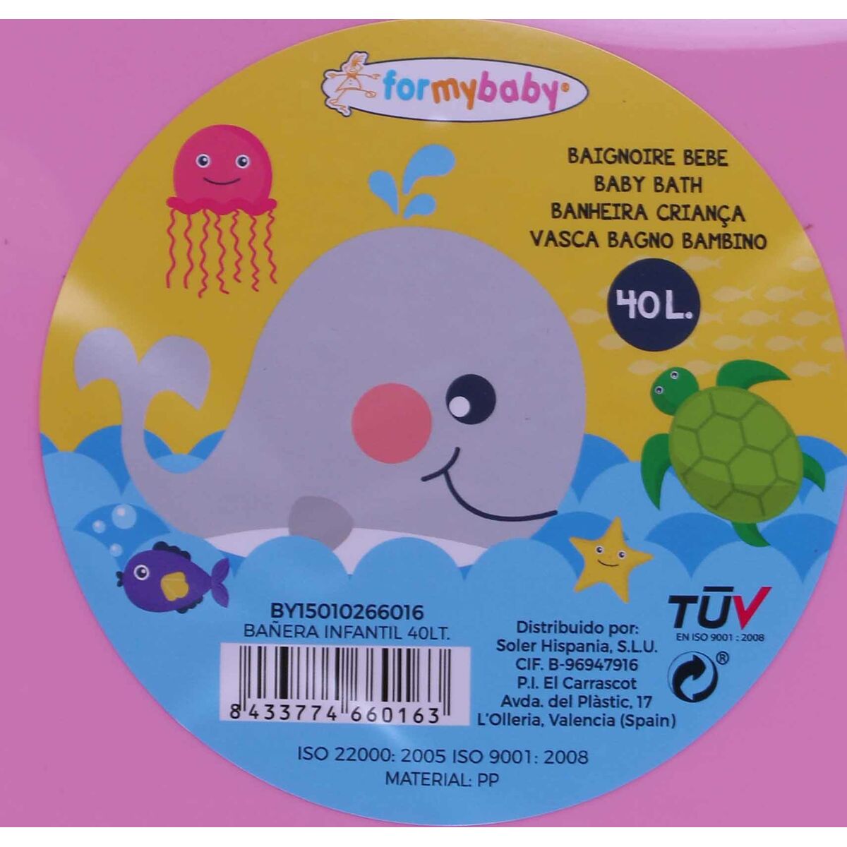 Badkar For my Baby (6 antal) (40 l) (85 x 49 x 23,5 cm) - 5