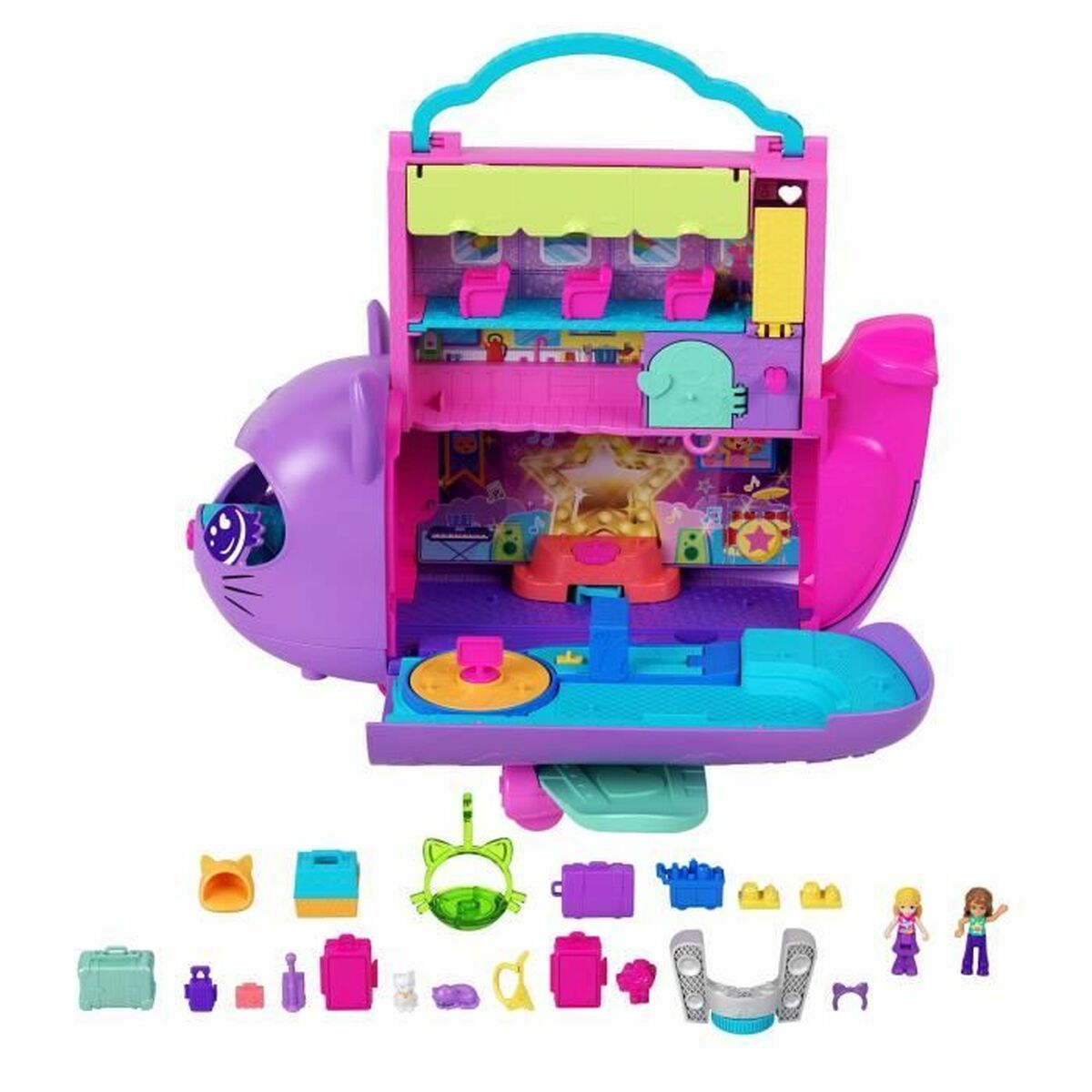 Playset Polly Pocket Transforming Kitten Airplane-Box - 2