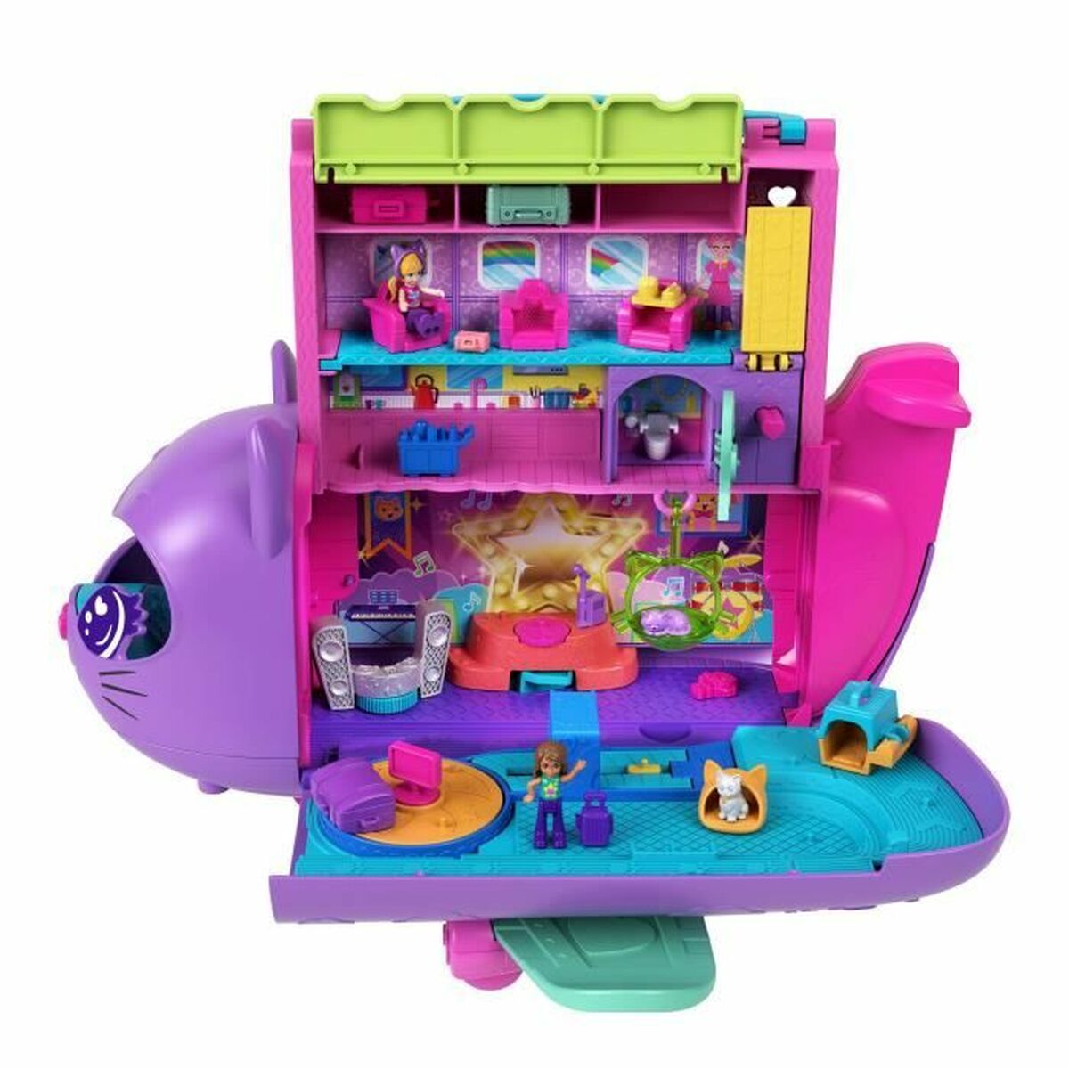 Playset Polly Pocket Transforming Kitten Airplane-Box - 6