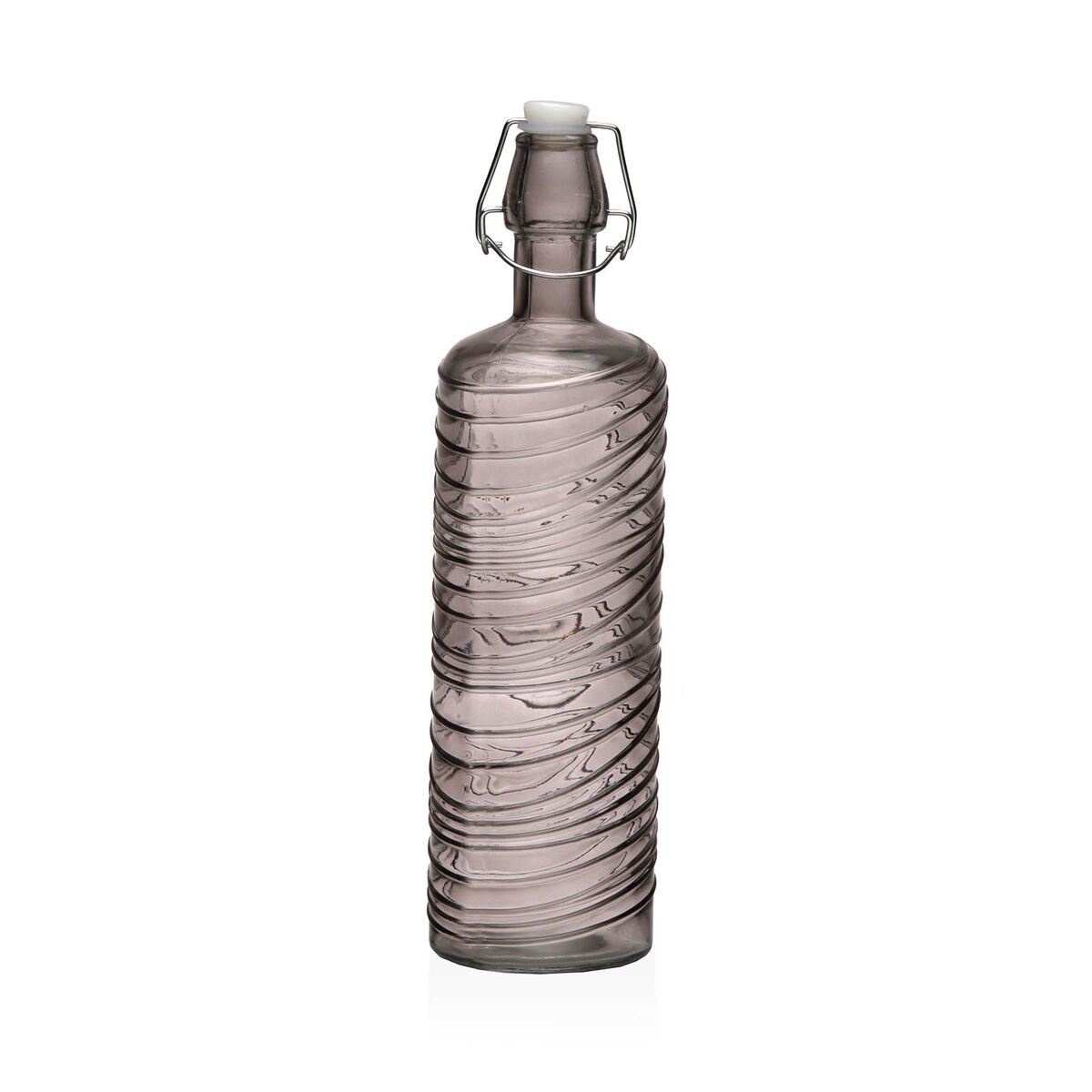Vattenflaska Versa Grå Glas Aluminium 1 L 8,2 X 30,6 X 8,2 CM