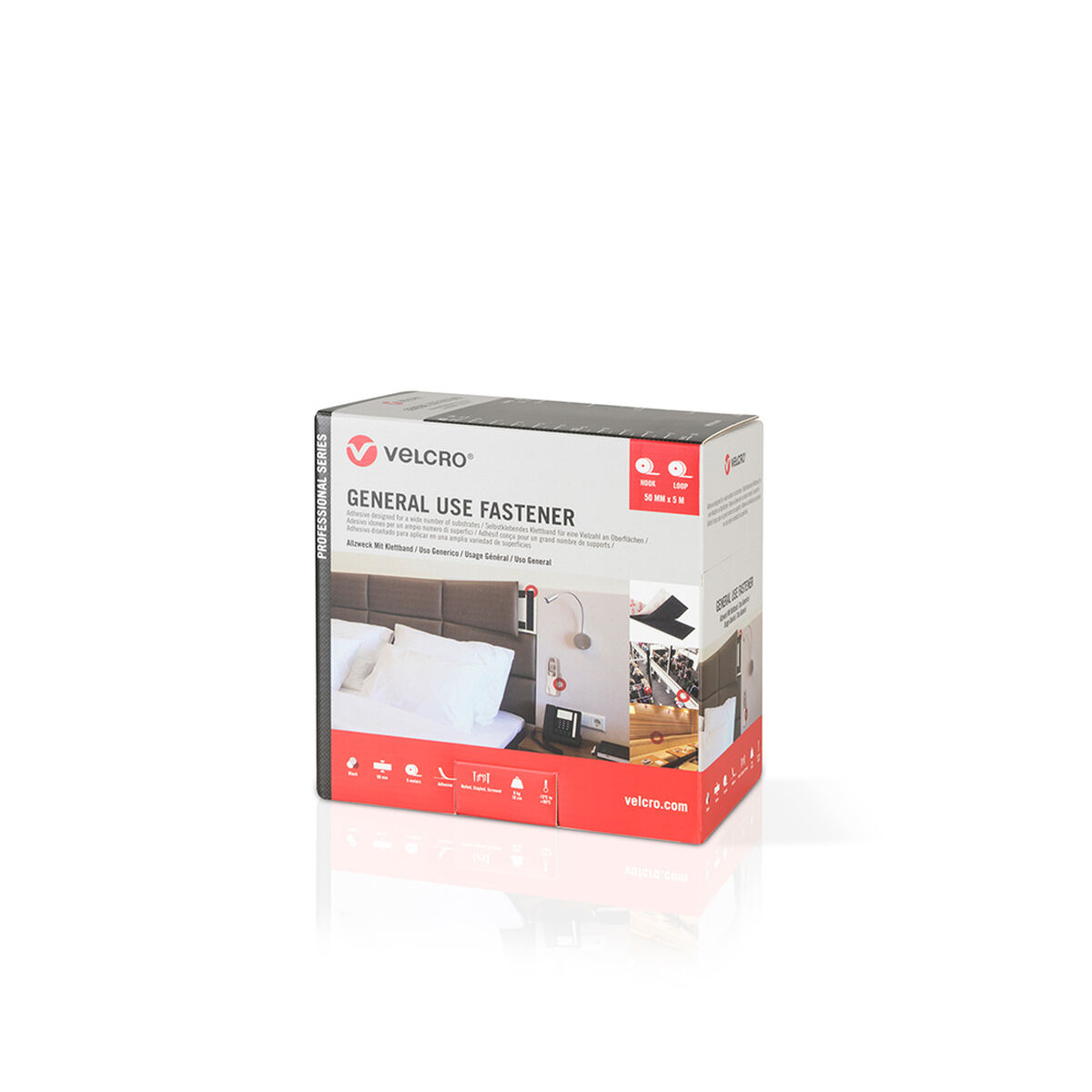 Dubbelsidig Tejp Velcro Vit 20 mm x 5 m - 11