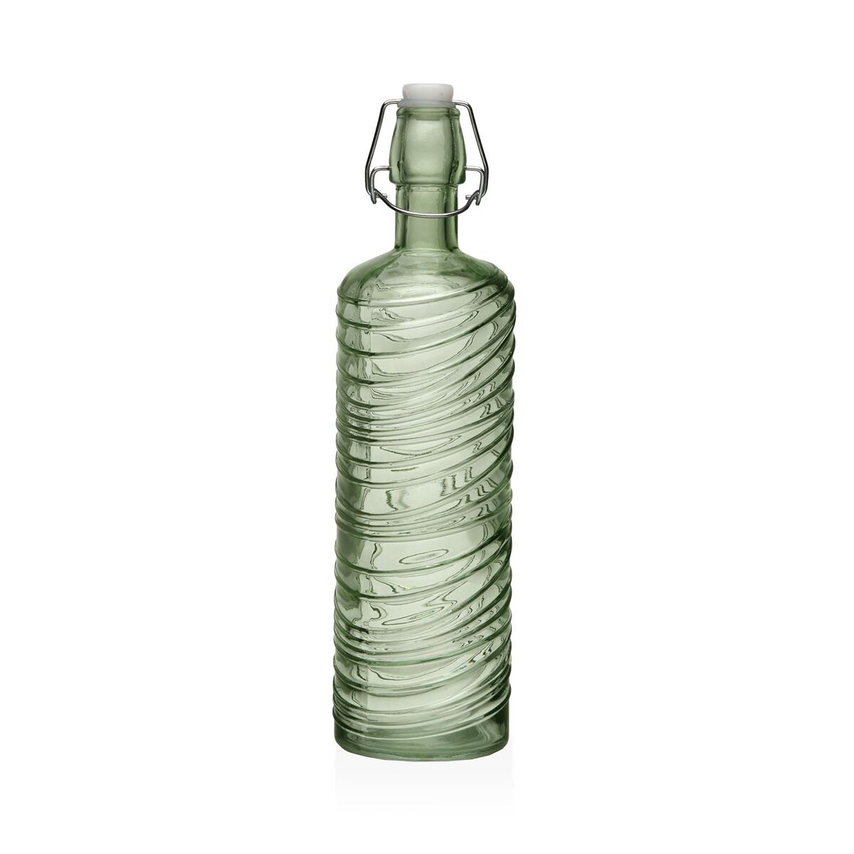 Vattenflaska Versa Grön Glas Aluminium 1 L 8,2 X 30,6 X 8,2 CM