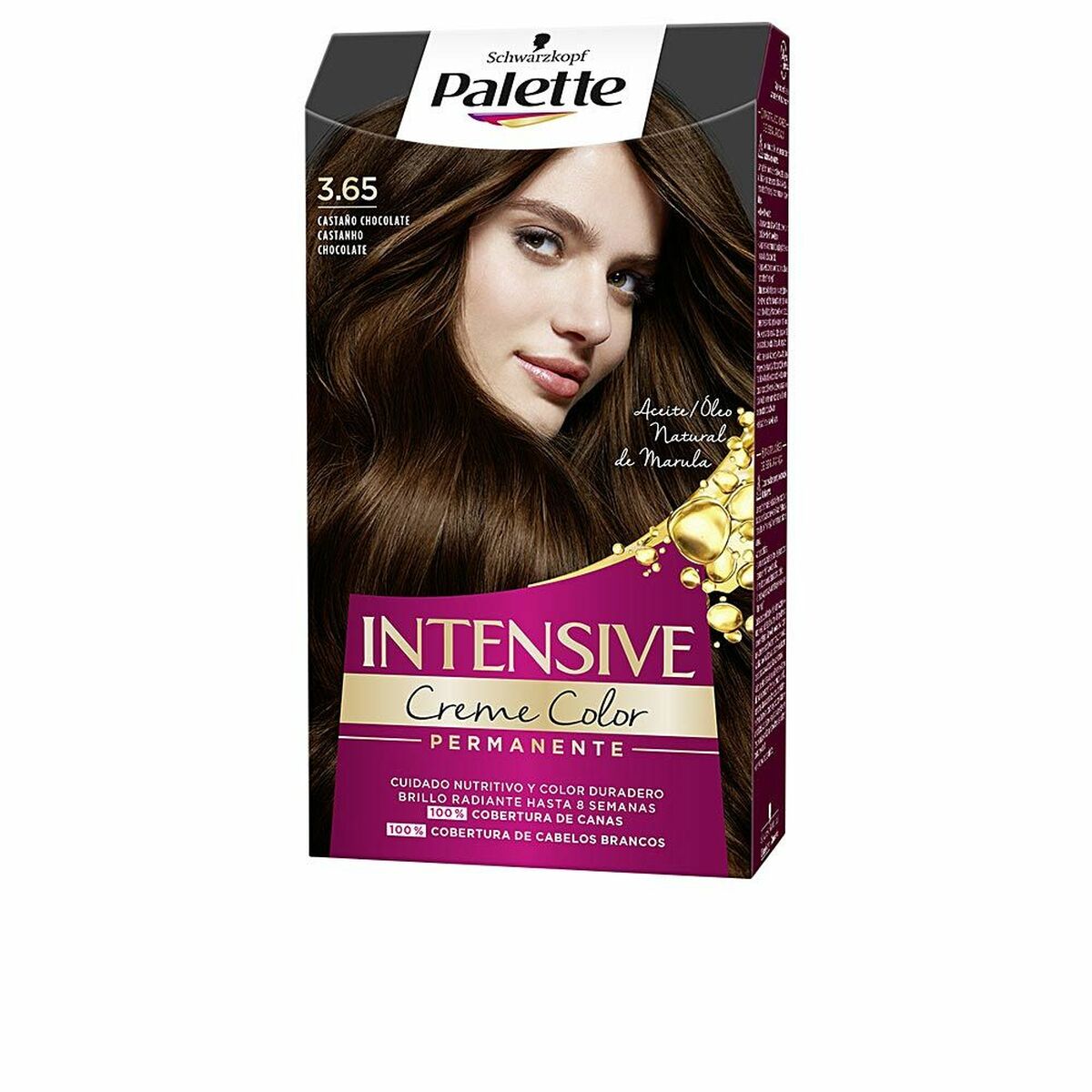 Permanent färg Schwarzkopf Palette Intensive Nº 3.65-Castano Chocolate (1 antal)