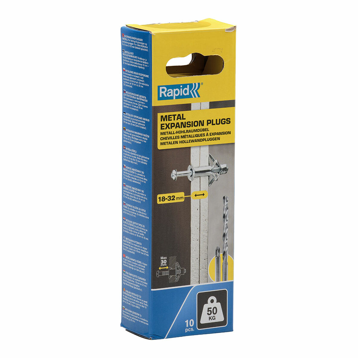 Pluggar och skruv Rapid 5001554 Ø 13 x 65 mm M6 x 75 mm Metall Expansion 10 antal - 3