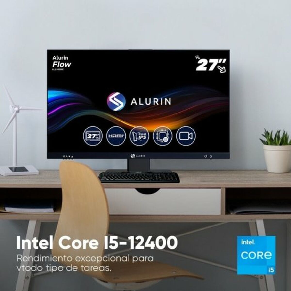 All in One Alurin Flow 27" Intel Core i5-1240 16 GB RAM 1 TB SSD - 4