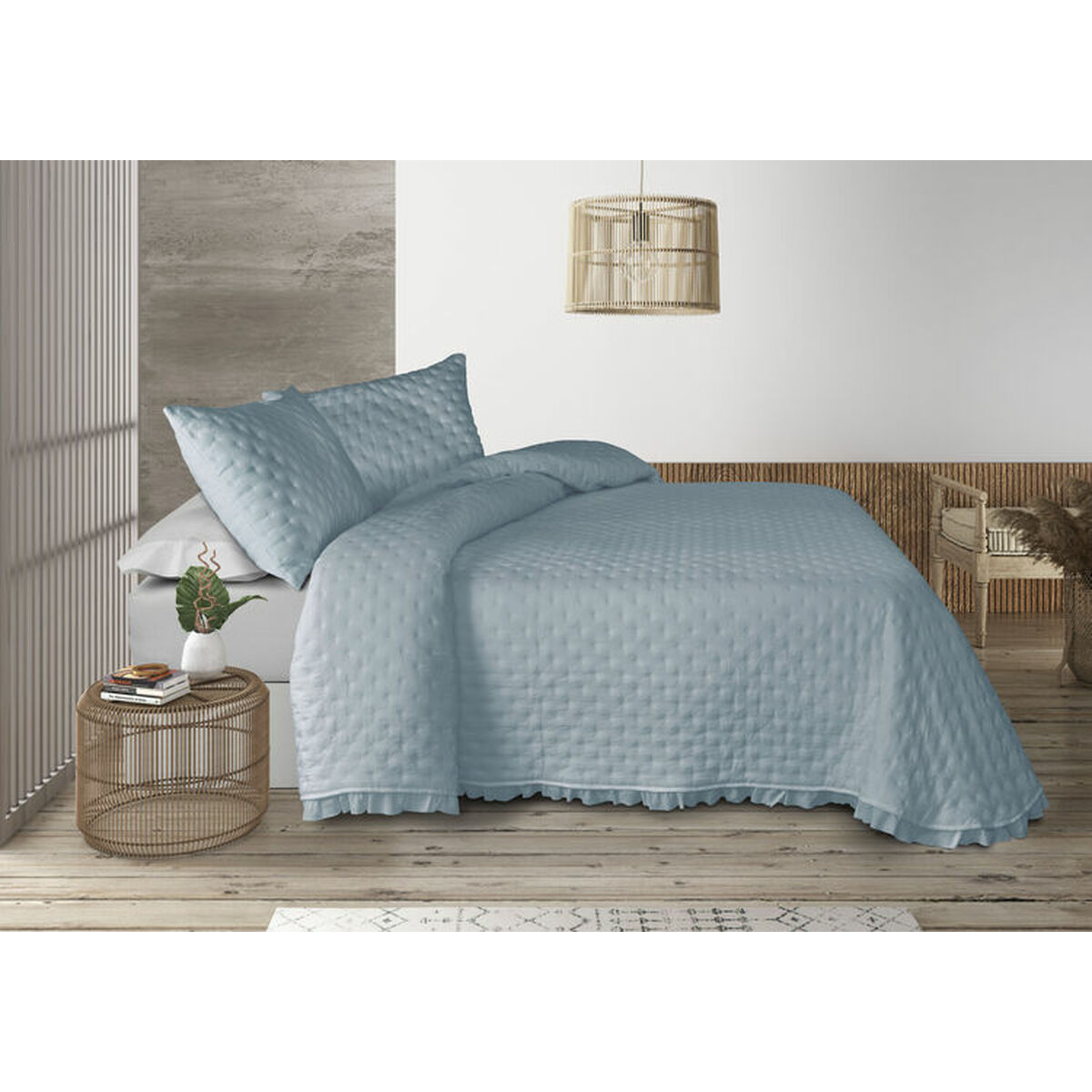 Sängöverdrag Pierre Cardin AROA Blå Säng 180 (3 Delar) - 3