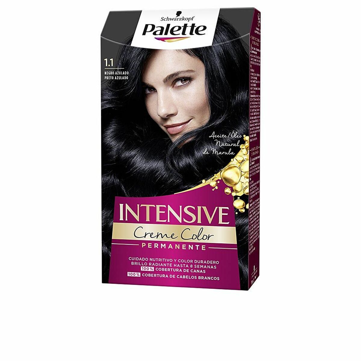 Permanent färg Schwarzkopf PALETTE INTENSIVE Nº 1.1-Negro Azulado (1 antal)