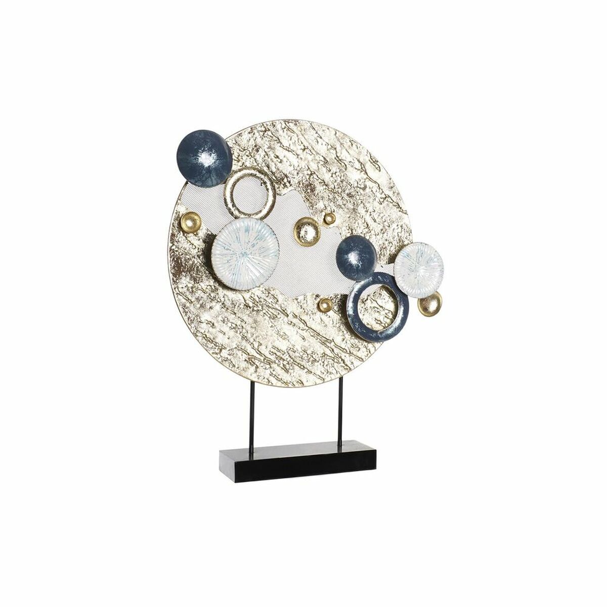 Prydnadsfigur DKD Home Decor Blå Gyllene Metall Vit (52 x 8,3 x 61 cm) - 4