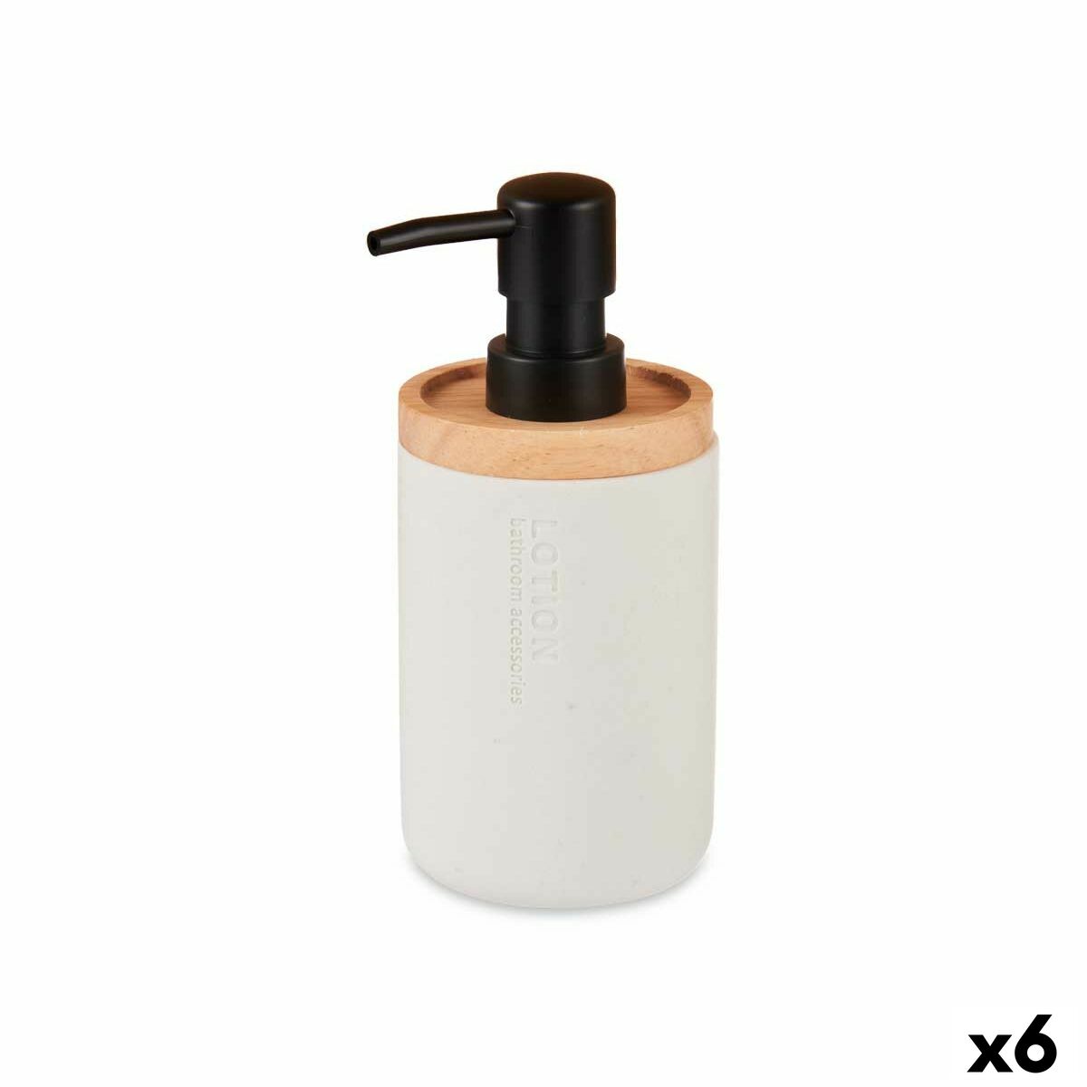 Tvåldispenser Berilo 91037 Vit Trä Harts Plast 9,5 x 18,5 x 7,8 cm (6 antal) - 3