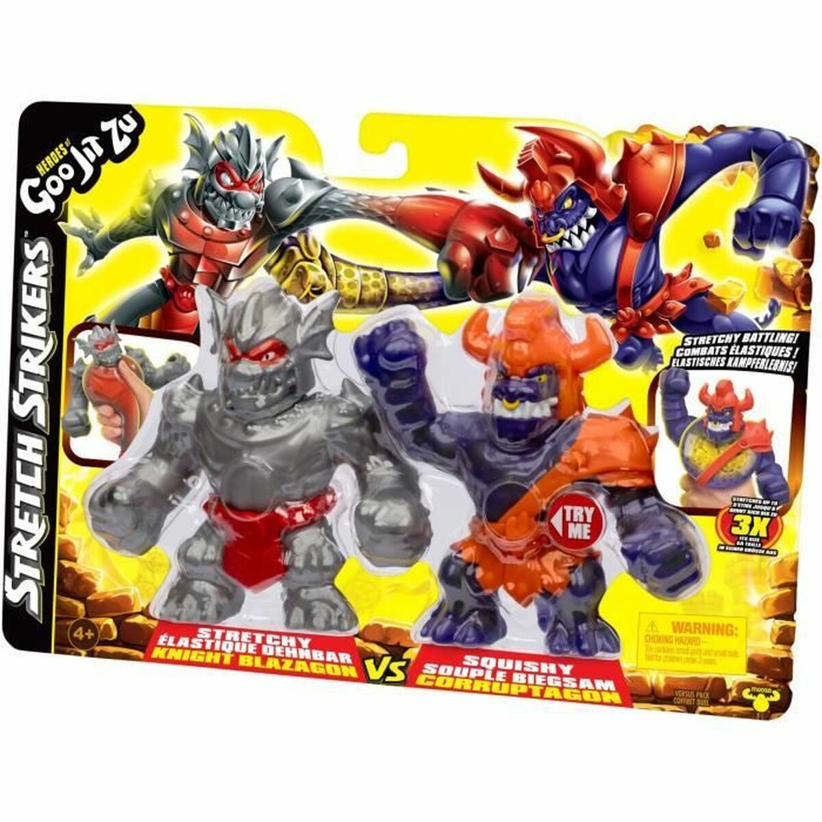 Playset Goo Jit Zu Strikers Blaz vs Corr Figura Duo 11cm - 4