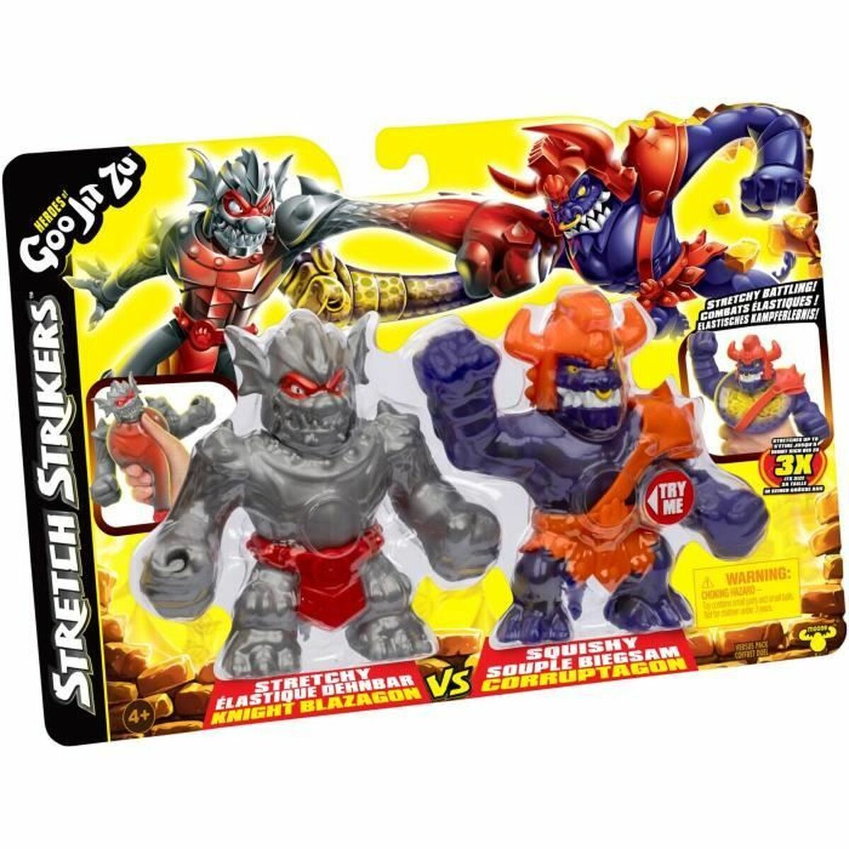 Playset Goo Jit Zu Strikers Blaz vs Corr Figura Duo 11cm - 3