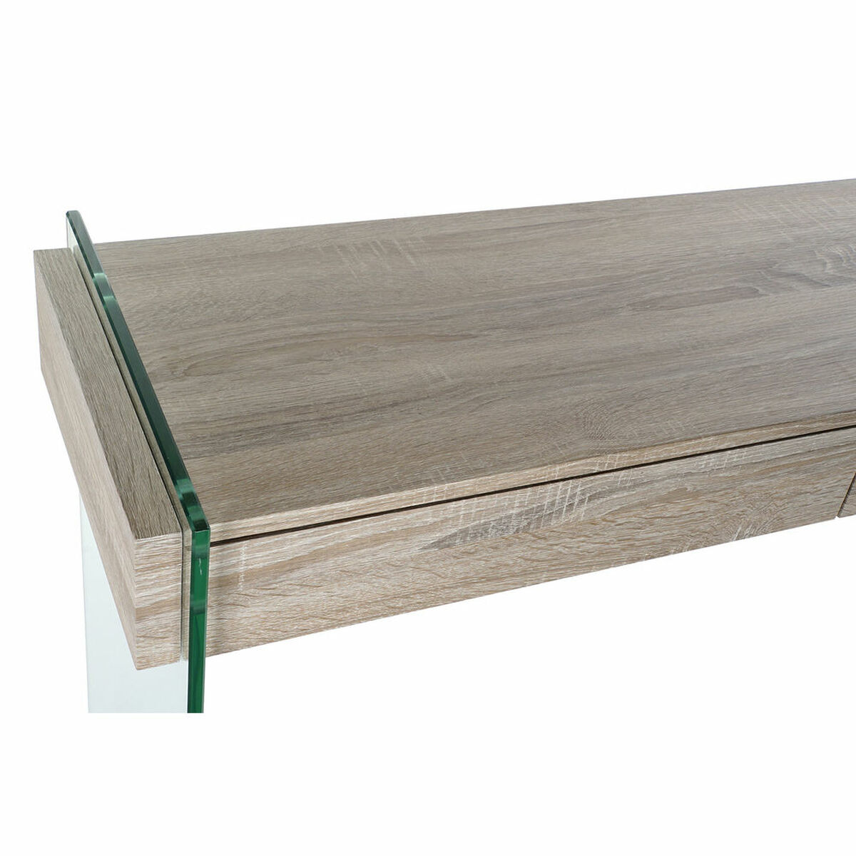 Sidobord DKD Home Decor Transparent Naturell Trä Glas Trä MDF 120 x 40 x 76 cm - 3