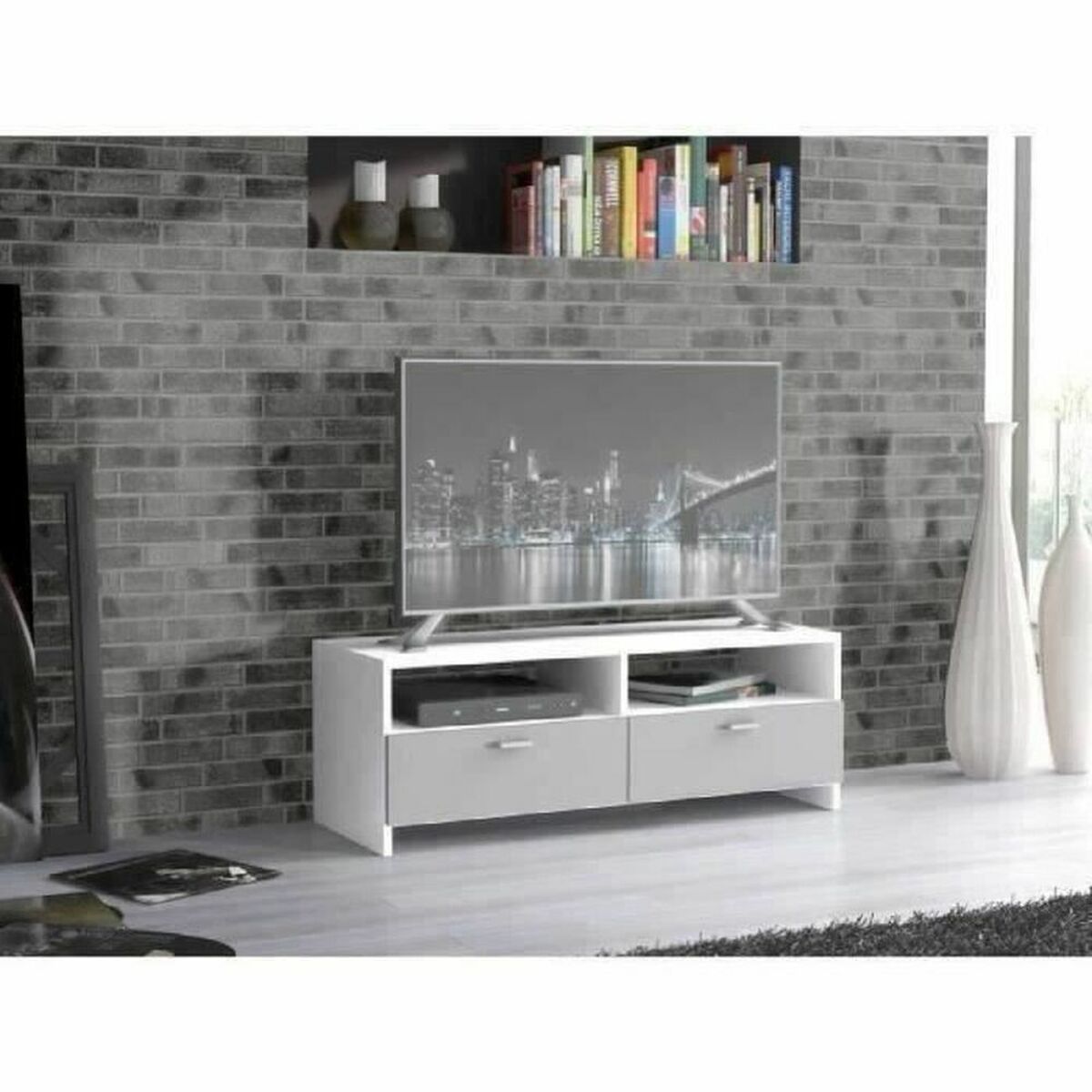 TV-möbler FINBNT12T16 95 x 34,6 x 35,8 cm Trä - 10