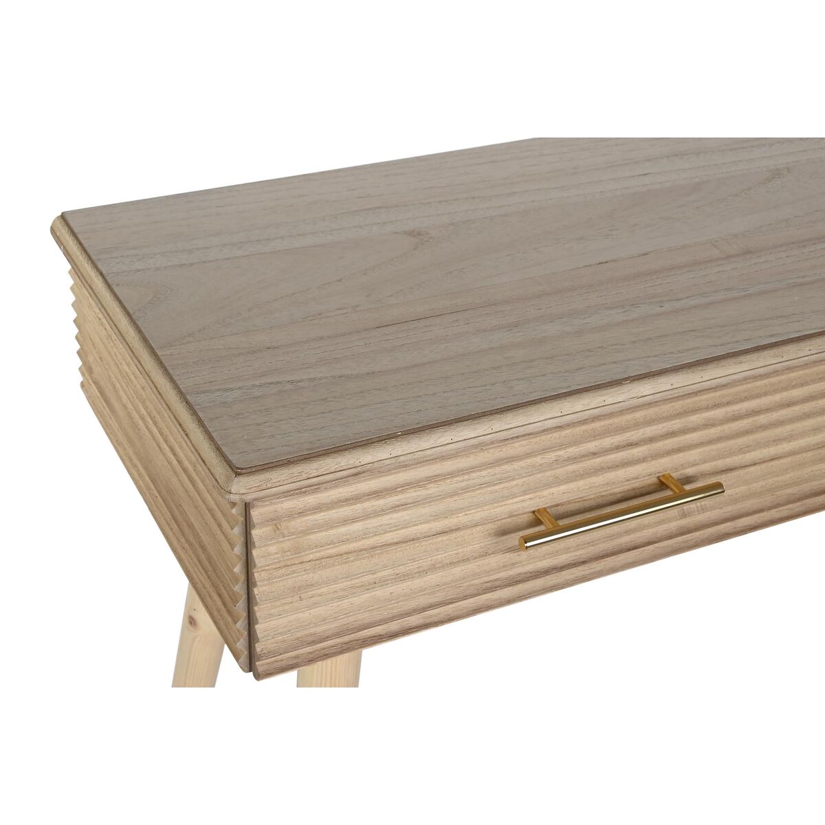 Konsol DKD Home Decor 100 x 40 x 76 cm Gyllene Ljusbrun Paulowniaträ Trä MDF - 2
