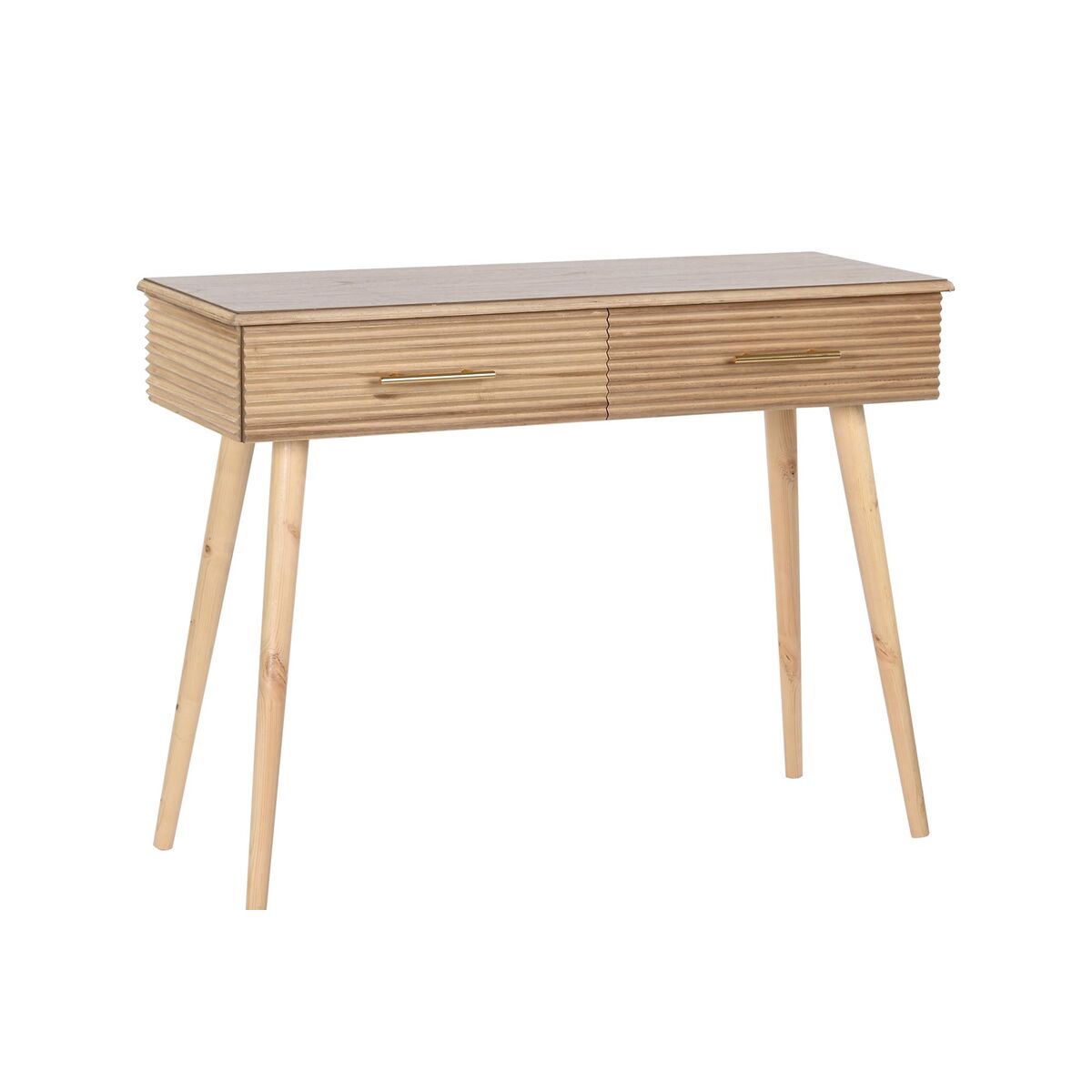 Konsol DKD Home Decor 100 x 40 x 76 cm Gyllene Ljusbrun Paulowniaträ Trä MDF
