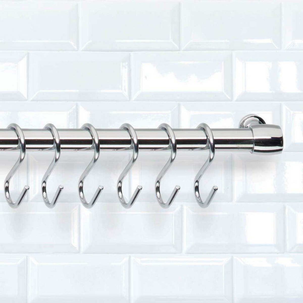 Upphängningskrok Metaltex Lonardo Kromad Metall 6,5 cm 6 Delar - 2