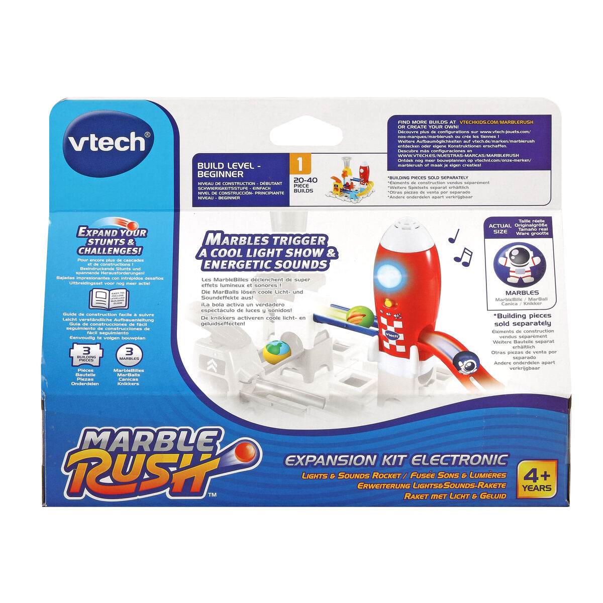 Kulspel Vtech Marble Rush - Expansion Kit Electronic - Raket Bana Bana med Ramper 3 Delar + 4 år - 2