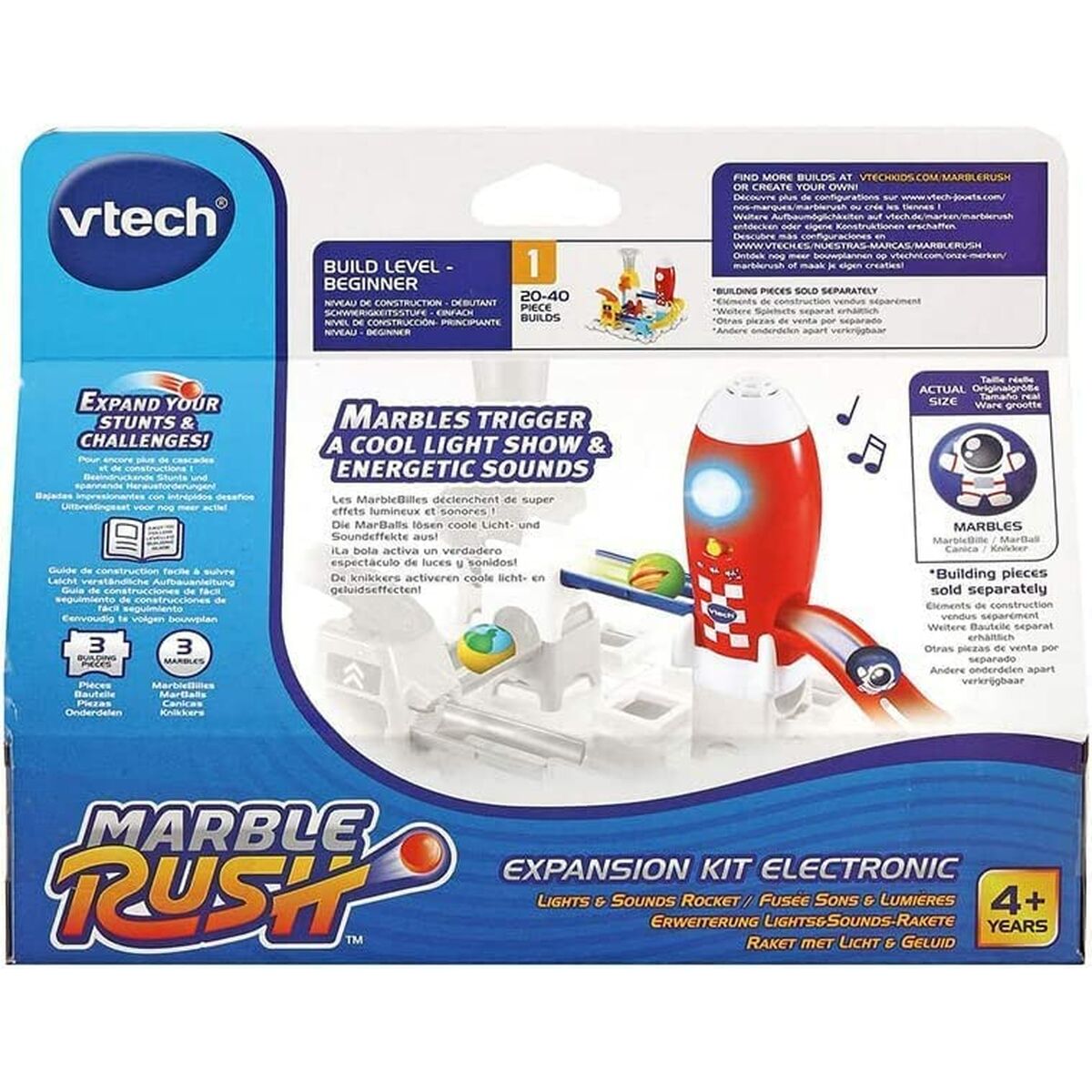 Kulspel Vtech Marble Rush - Expansion Kit Electronic - Raket Bana Bana med Ramper 3 Delar + 4 år