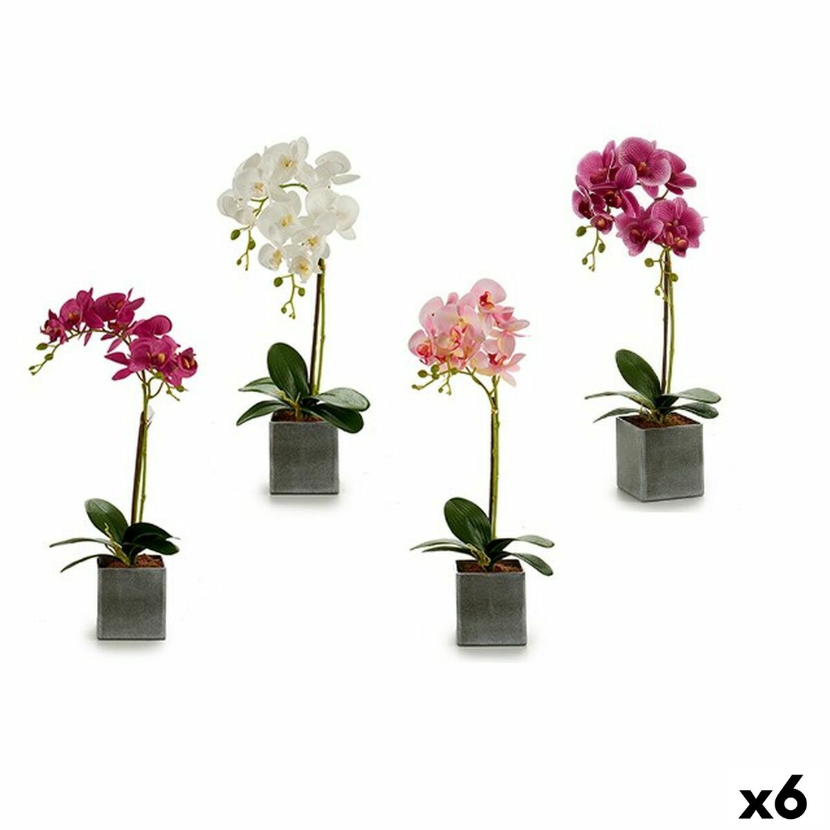 Dekorativ blomma Ibergarden Orkidé 14 x 51 x 18 cm (6 antal)