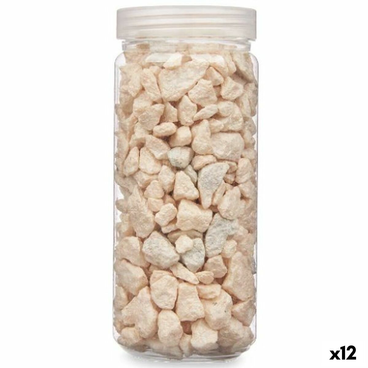 Dekorativa stenar Gift Decor Kräm 10 - 20 mm 700 g 6,5 x 15,5 x 6,5 cm 6,2 x 15,3 x 6,2 cm 6,5 x 15,8 x 6,5 cm (12 antal)