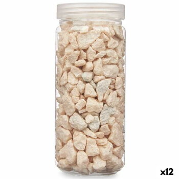 Dekorativa stenar Gift Decor Kräm 10 - 20 mm 700 g 6,5 x 15,5 x 6,5 cm 6,2 x 15,3 x 6,2 cm 6,5 x 15,8 x 6,5 cm (12 antal)