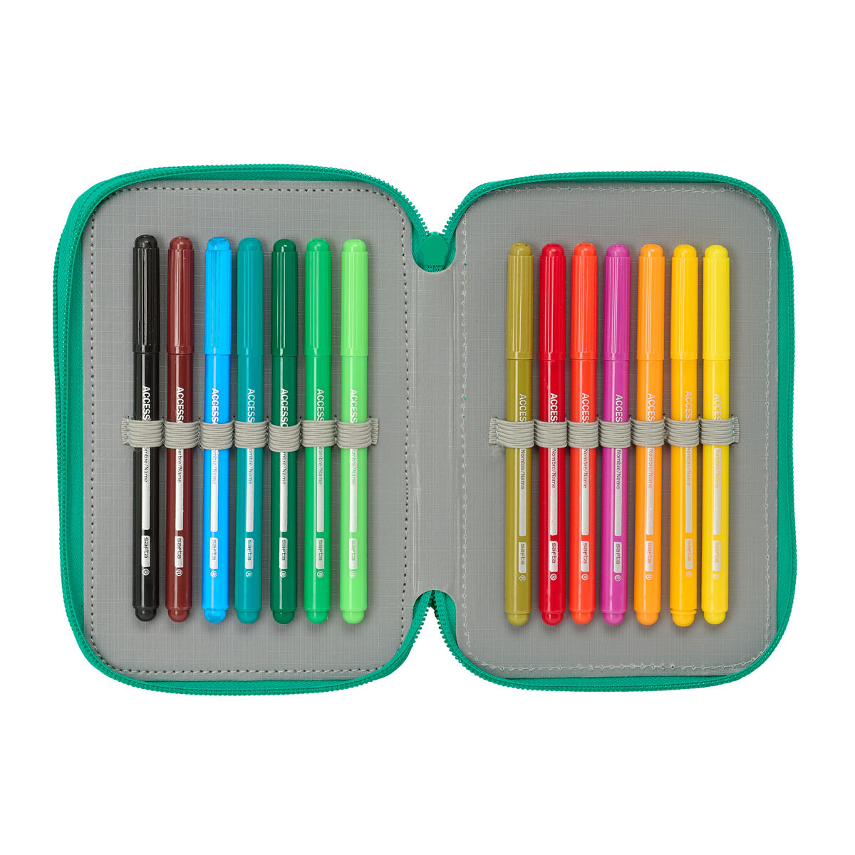 Trippel pennfodral Real Betis Balompié Aquamarine 12,5 x 19,5 x 5,5 cm 37 Delar - 2