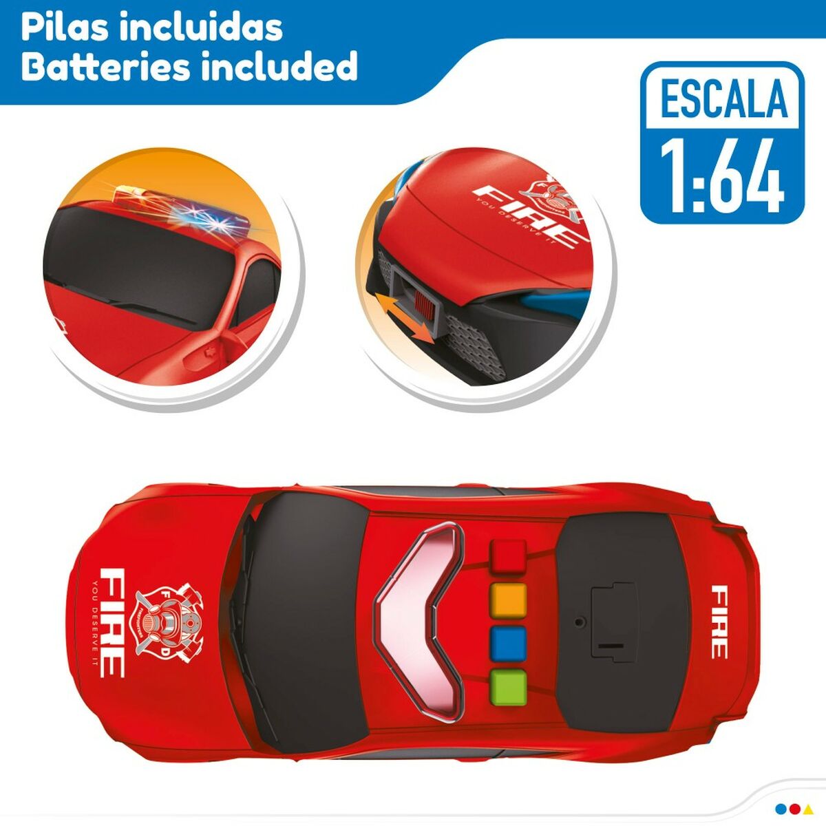 Fordonsspel Speed & Go 30 x 9,5 x 13 cm Brandman Ljus Ljud 4 antal - 4