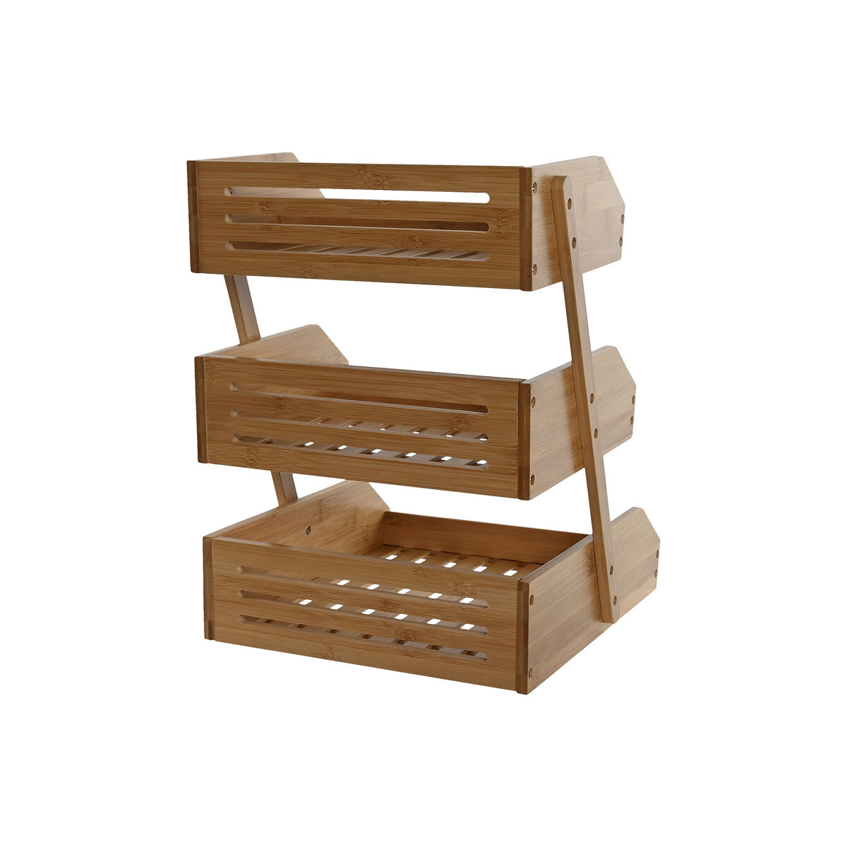 Fruktskål Home ESPRIT Naturell Bambu 30 x 33 x 41 cm - 4
