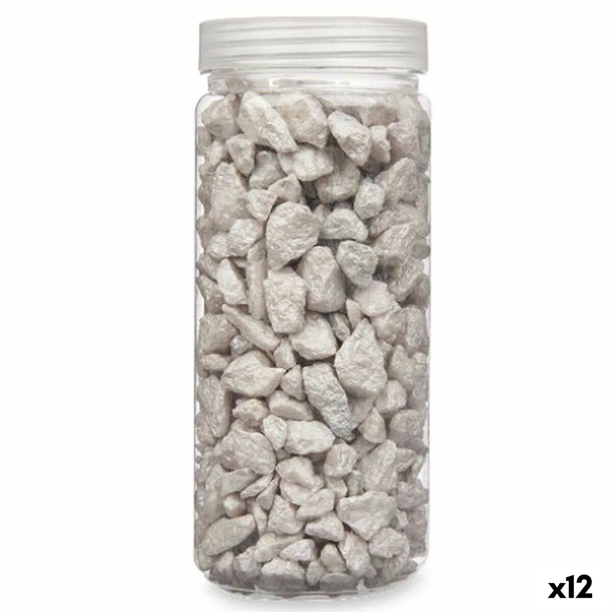 Dekorativa stenar Gift Decor Grå 10 - 20 mm 700 g 6,2 x 15,3 x 6,2 cm 6,5 x 15,8 x 6,5 cm (12 antal) - 4