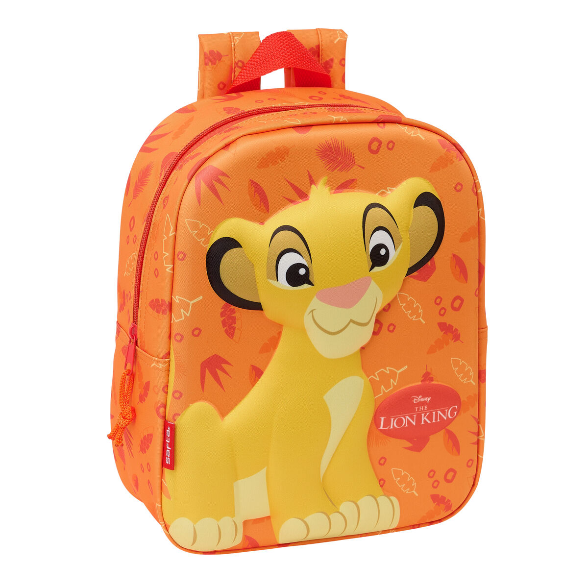 Skolryggsäck The Lion King Orange 22 x 27 x 10 cm 3D