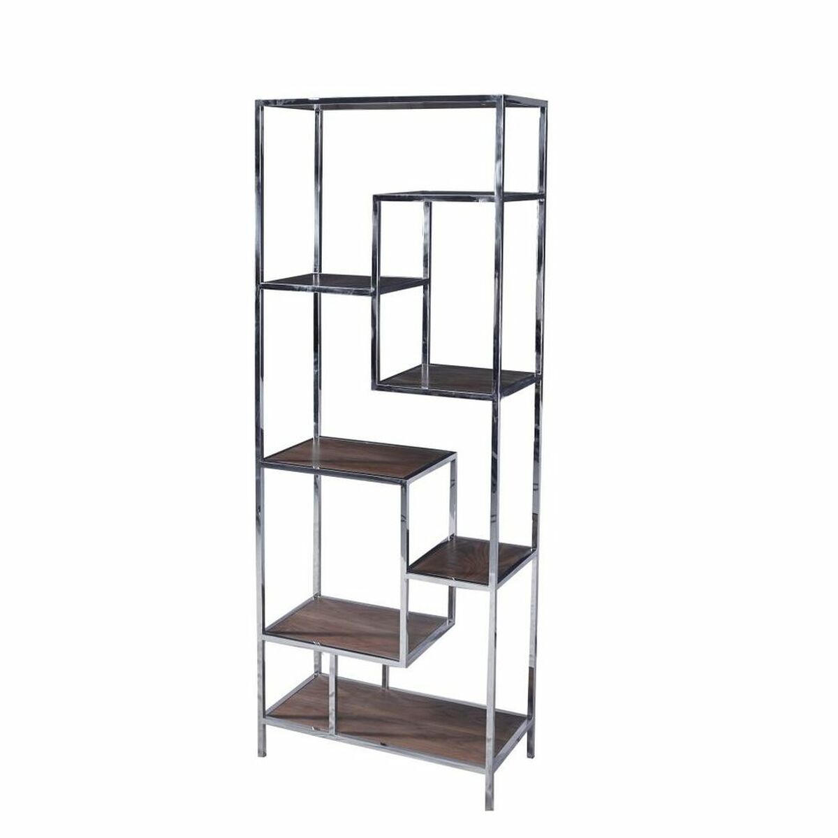 Bokhylla DKD Home Decor Silvrig Stål Trä MDF (80 x 40 x 200 cm) - 3
