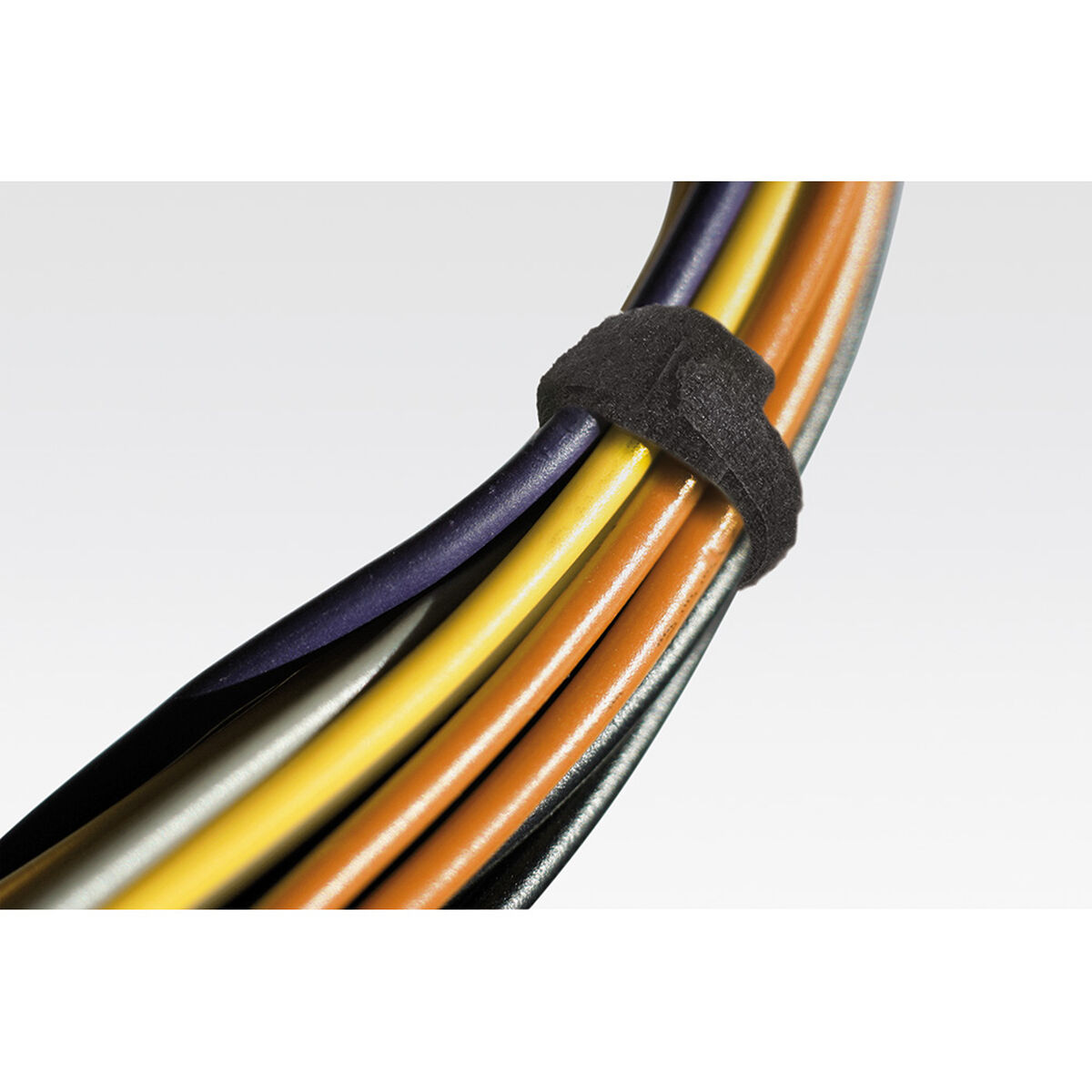 Karborrekabelband Velcro One-Wrap Strap Svart 13 mm x 20 cm (25 antal) - 13