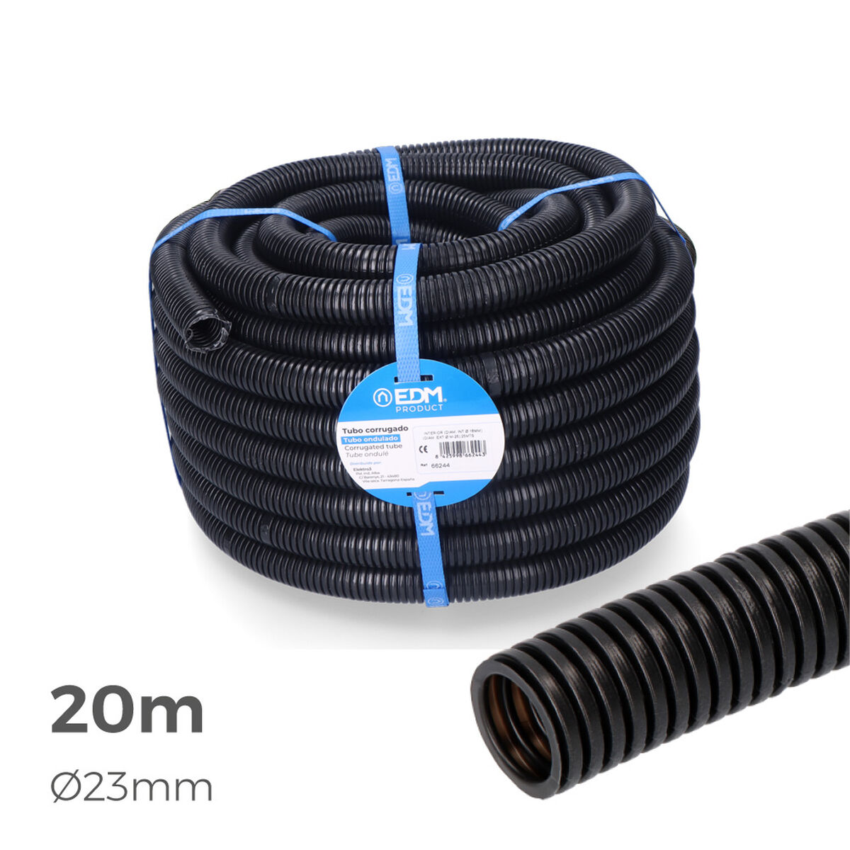Korrugerad EDM 66263 Ø 32 mm Rör Insida (20 m) (1 antal) - 4
