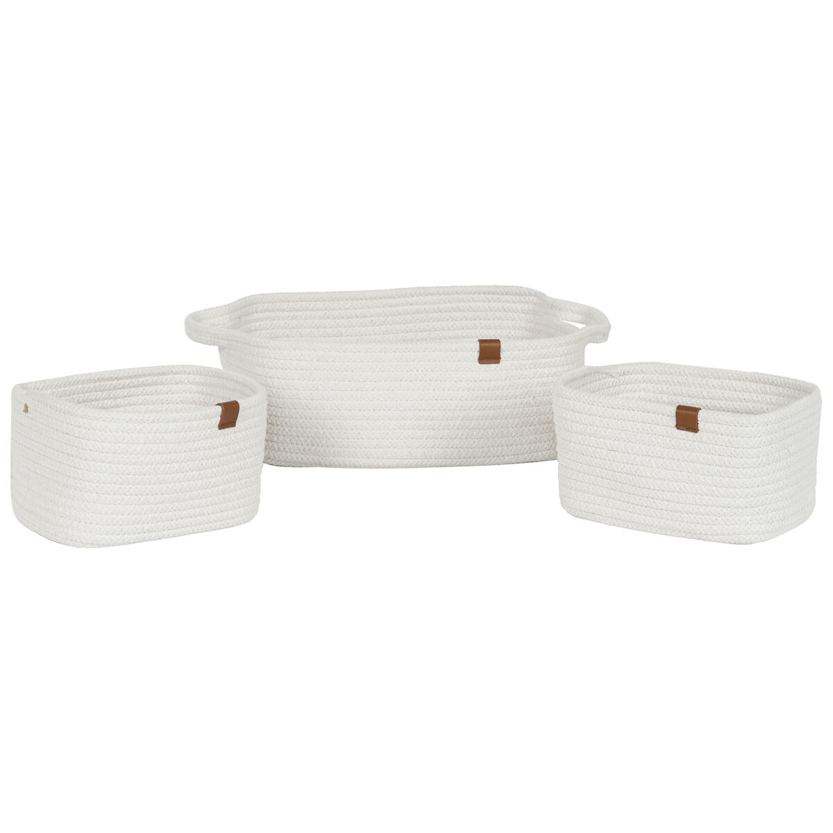 Korg - set Home ESPRIT Vit Modern 3 Delar