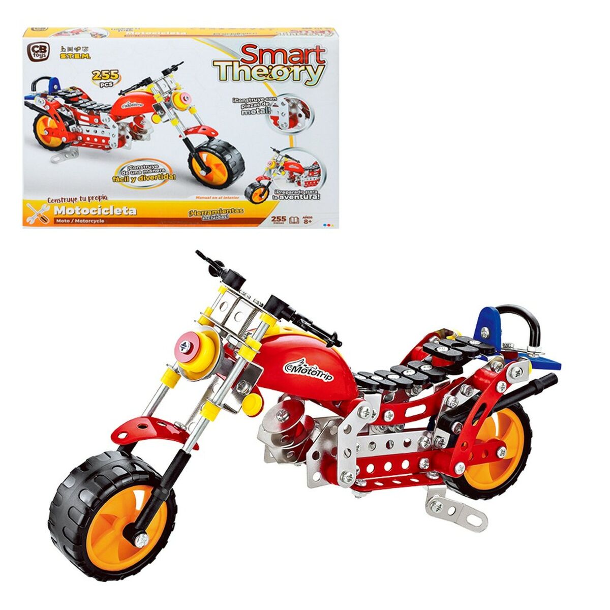 Byggsats Colorbaby Smart Theory 255 Delar Motorcykel (6 antal) - 2