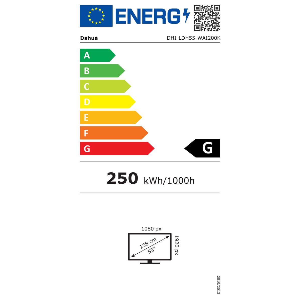 Videovägg Monitor Dahua 1.5.01.98.55746 Full HD 55" - 2